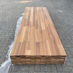 Ca. 66x Guyana Teak Vlonderplanken Geschaafd Gevingerlast, 21x90mm, le